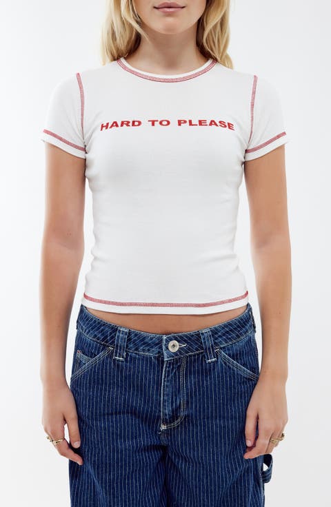 Hard to Please Graphic Baby Tee