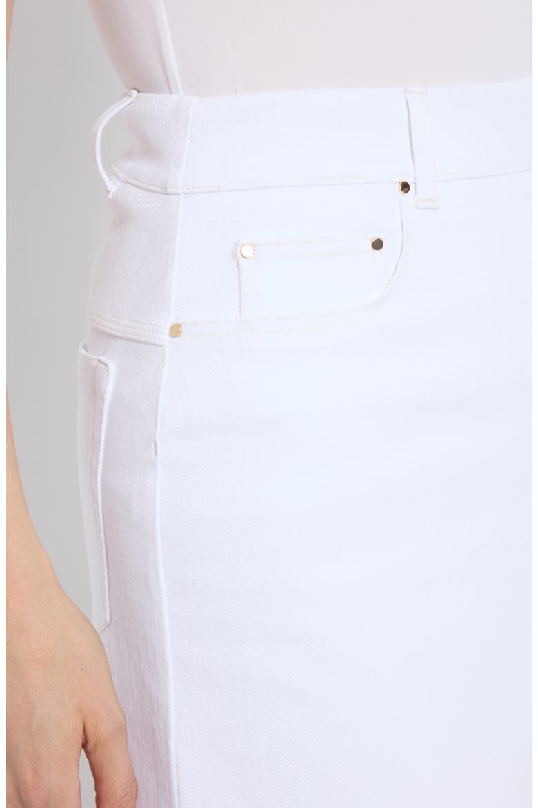 Ballamy A-Line Denim Skirt, Alternate, color, WHITE