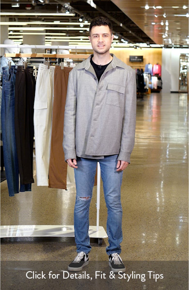 Corvin Inpad Virgin Wool Blend Overshirt, sales video thumbnail