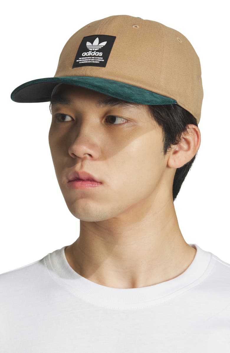 adidas Terrace Adjustable Baseball Cap, Alternate, color, Cardboard Brown/ Aurora Green