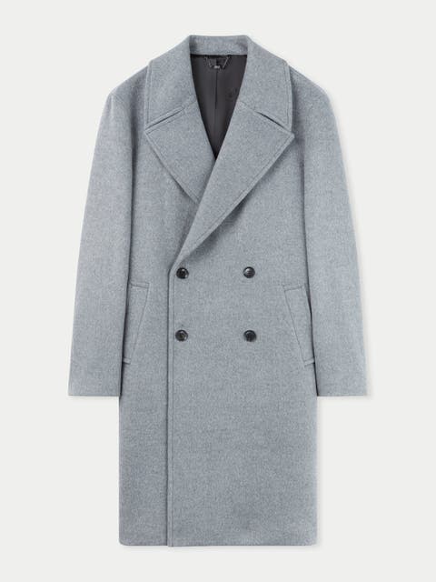 Double-Breasted Cashmere Coat for Men