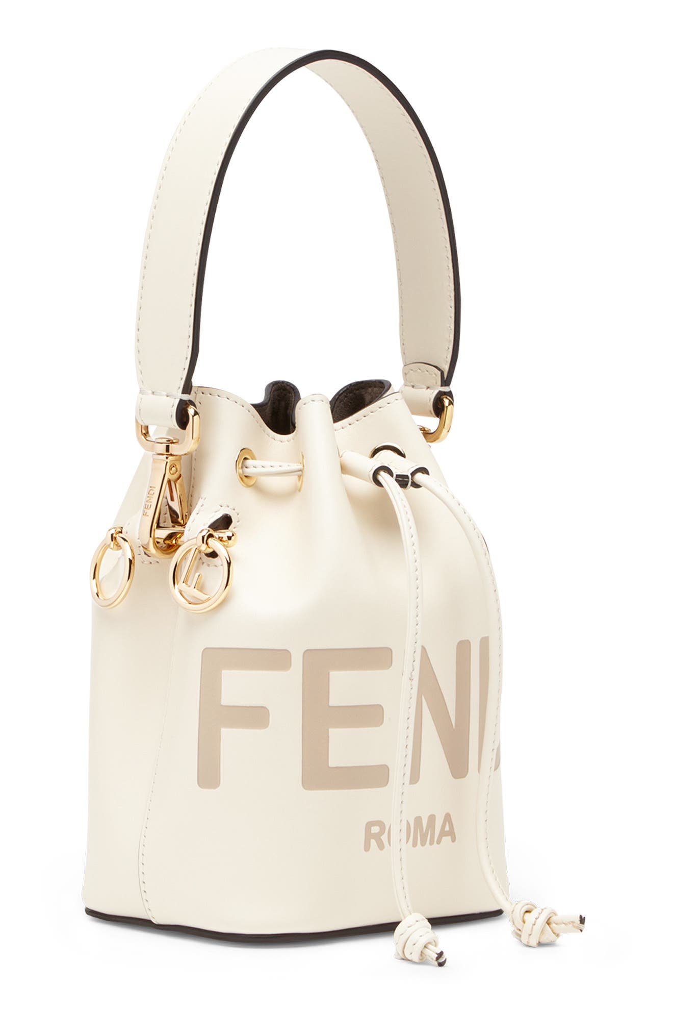 Fendi Small Mon Tresor Leather Bucket Bag, Alternate, color, 