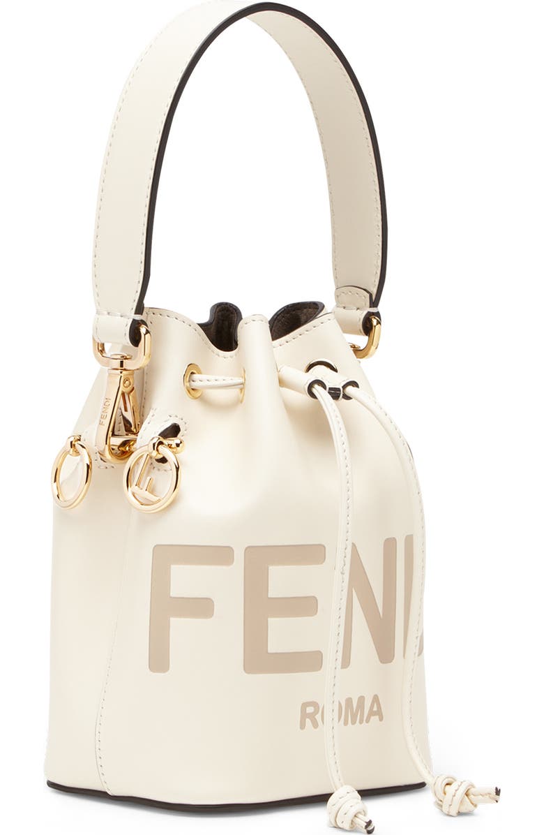 Fendi Small Mon Tresor Leather Bucket Bag, Alternate, color,