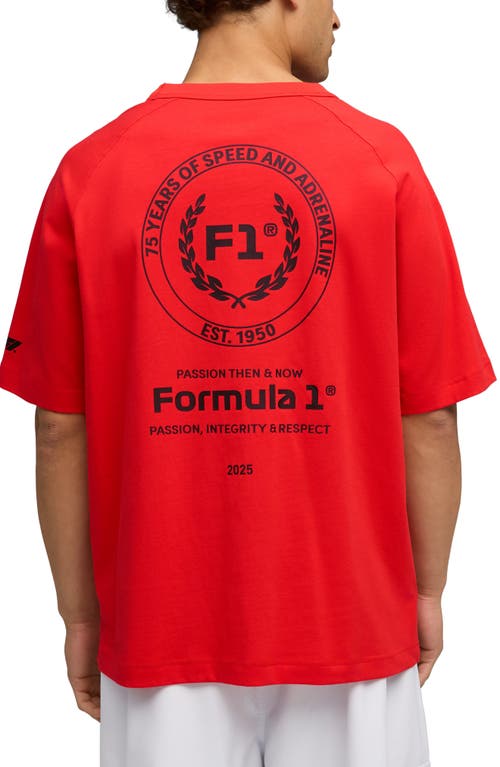 Puma F1 75 Years Cotton Graphic T-shirt In Red