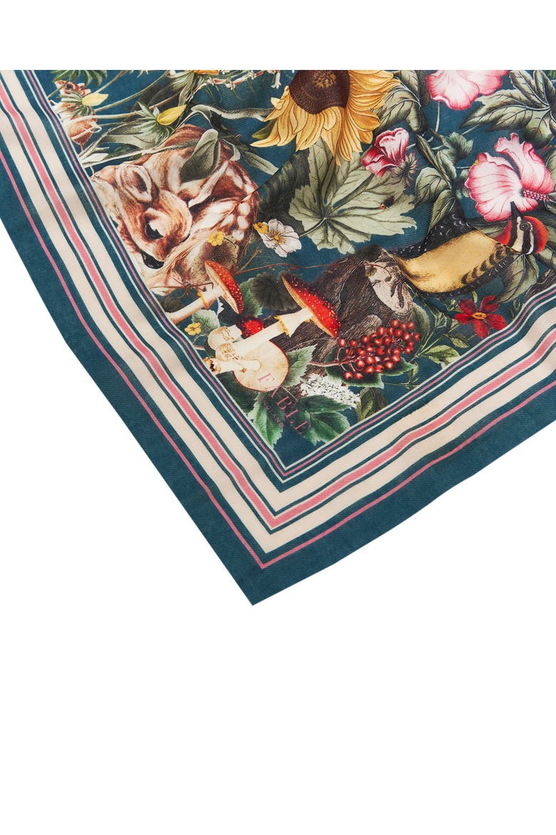 Botanical Long Scarf, Alternate, color, Medium Green