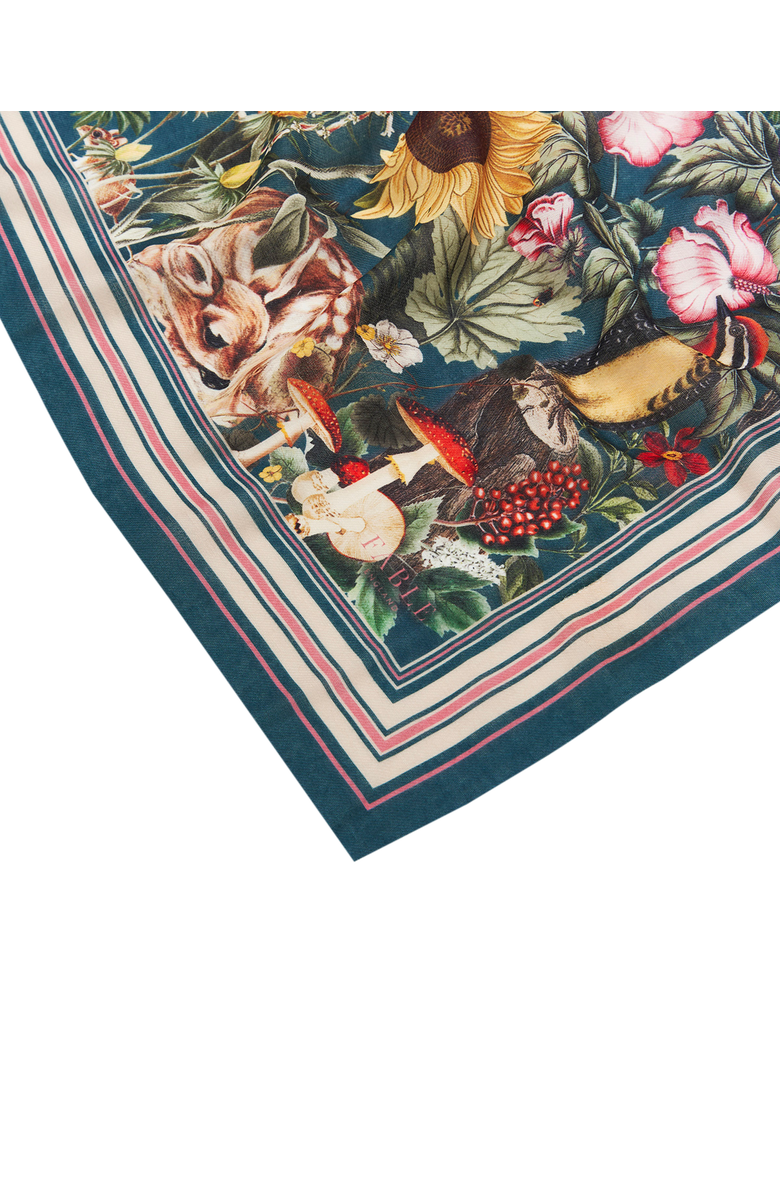 Fable England Botanical Long Scarf, Alternate, color, Medium Green