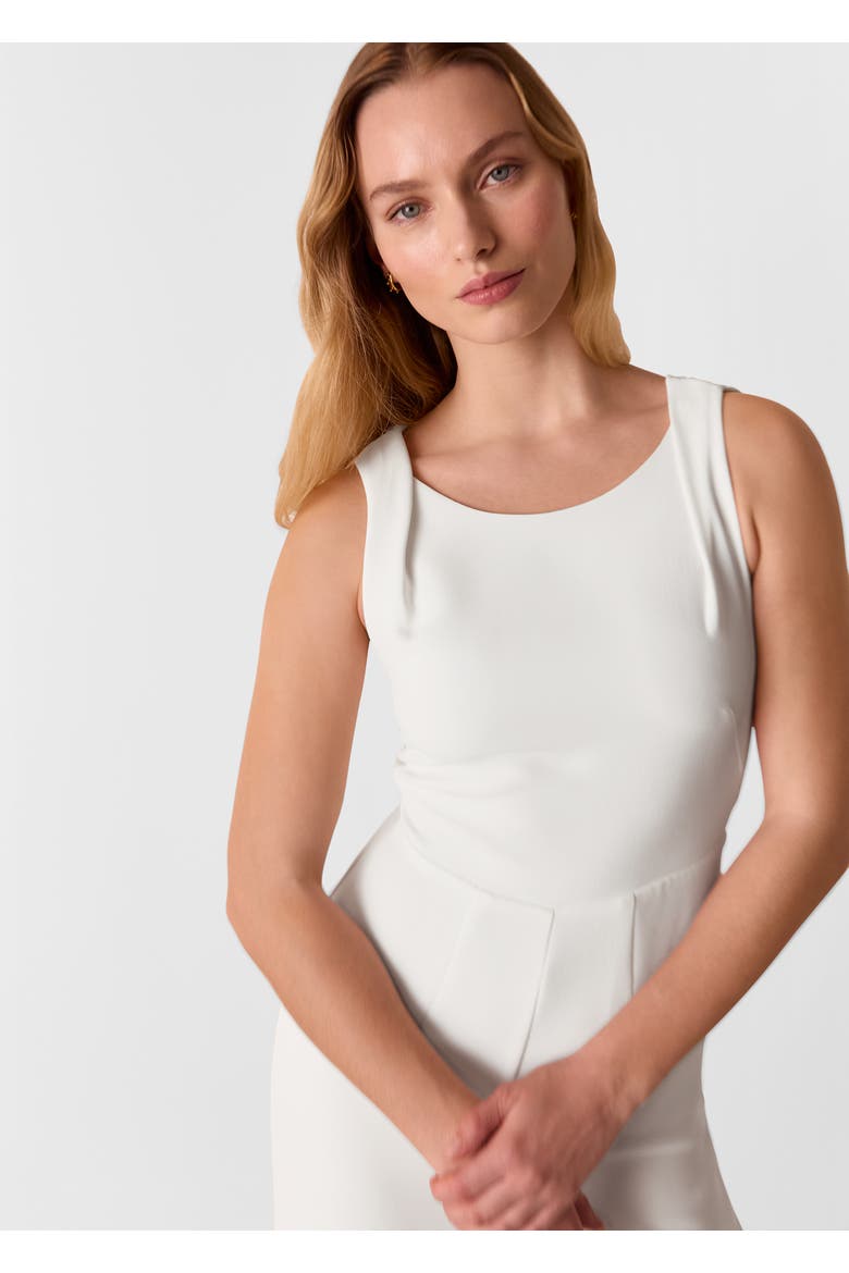 Tie Back Wide Leg Bridal Jumpsuit, Alternate, color, Ivory