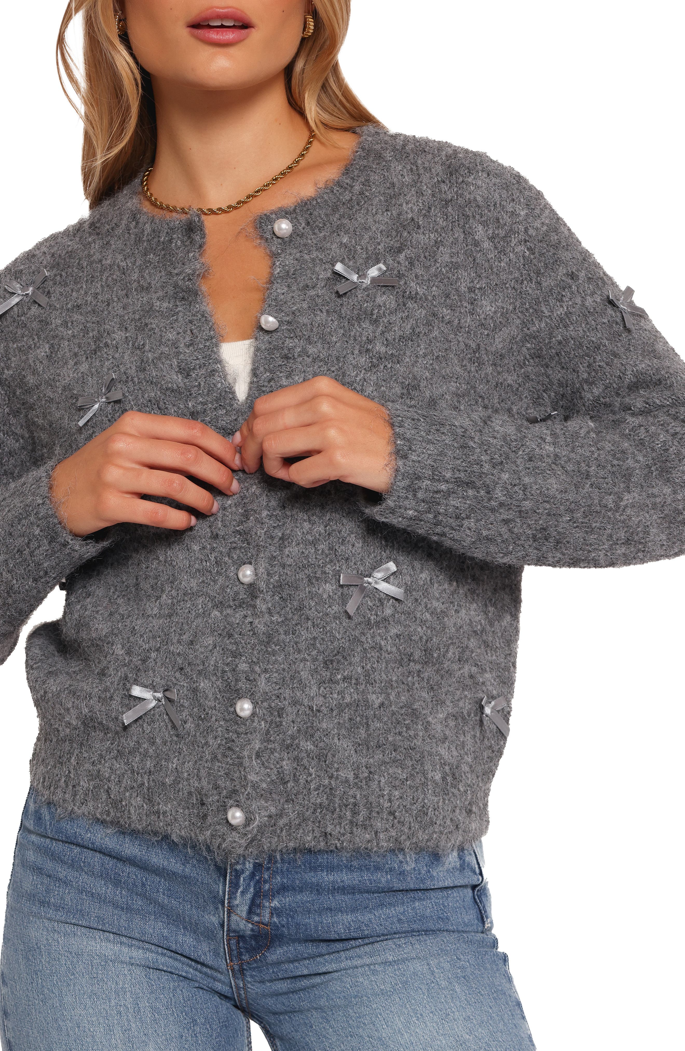 Mellie Bow Cardigan - image 2