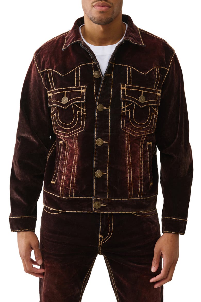 ジャケット・アウター TRUERELIGION OVERSIZE VELVETJACKT SUPERT Super-T Oversize Denim Jacket (Men) | Nordstrom
