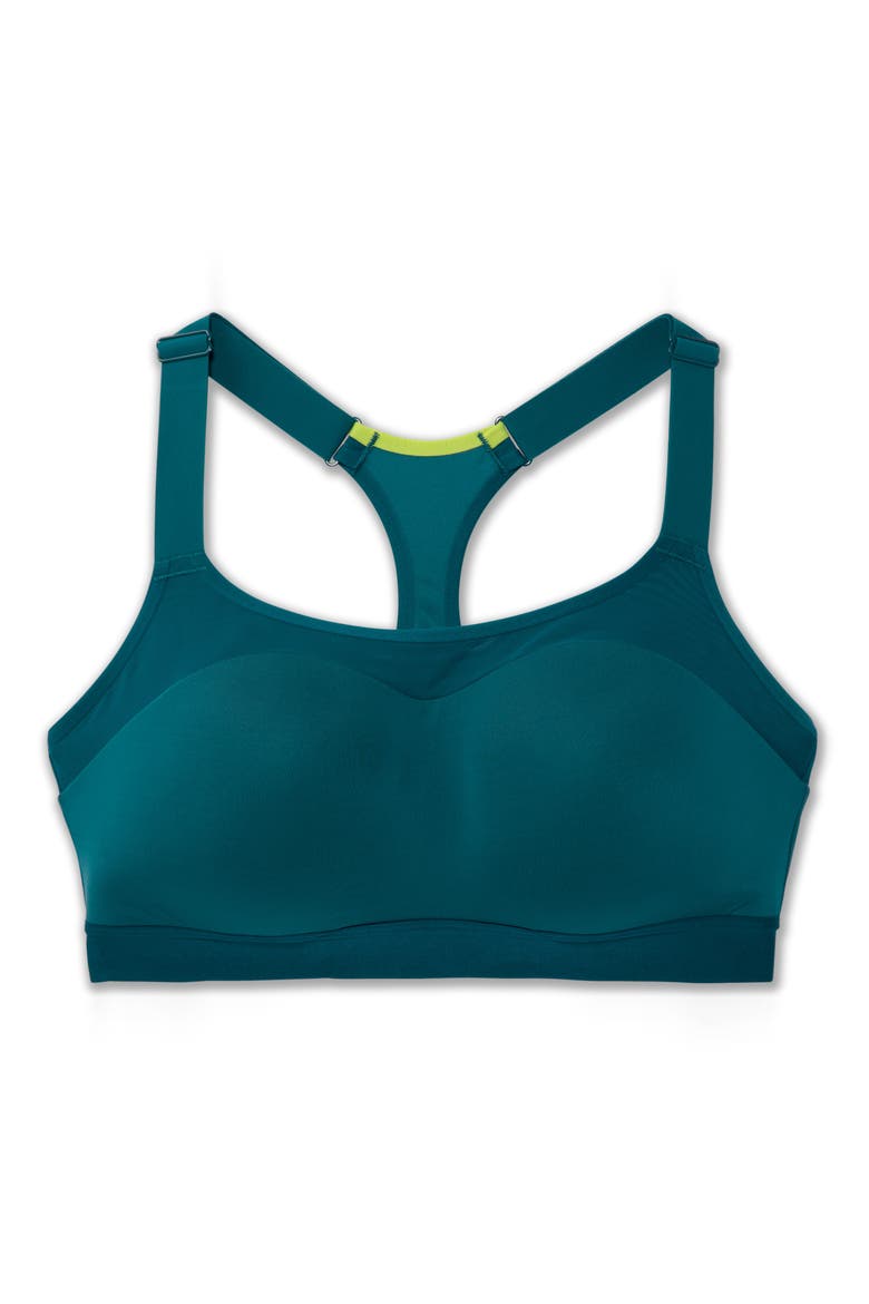 Dare Racerback Bra, Main, color, DEEP SEA/ LIME
