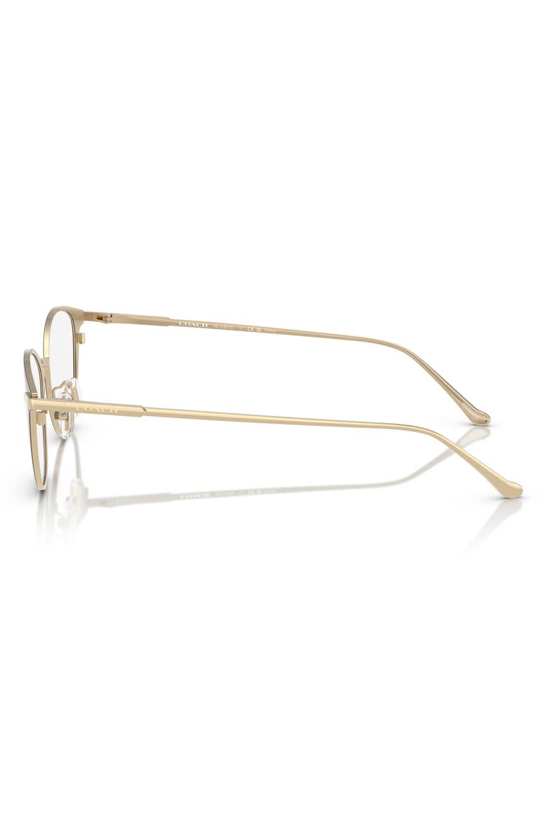 COACH 51mm Oval Optical Glasses, Alternate, color, Shiny Dark Brown / Demo Lens