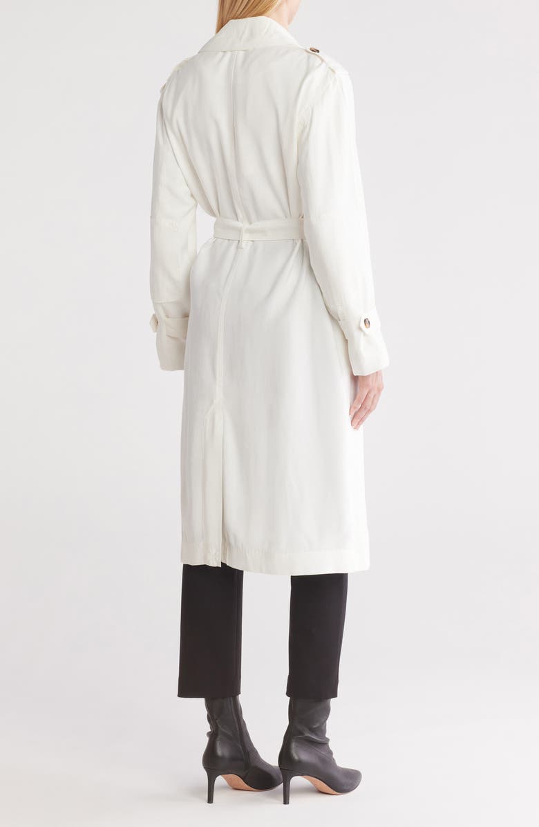 ELIE ELIE TAHARI Double Breasted Trench Coat, Alternate, color,
