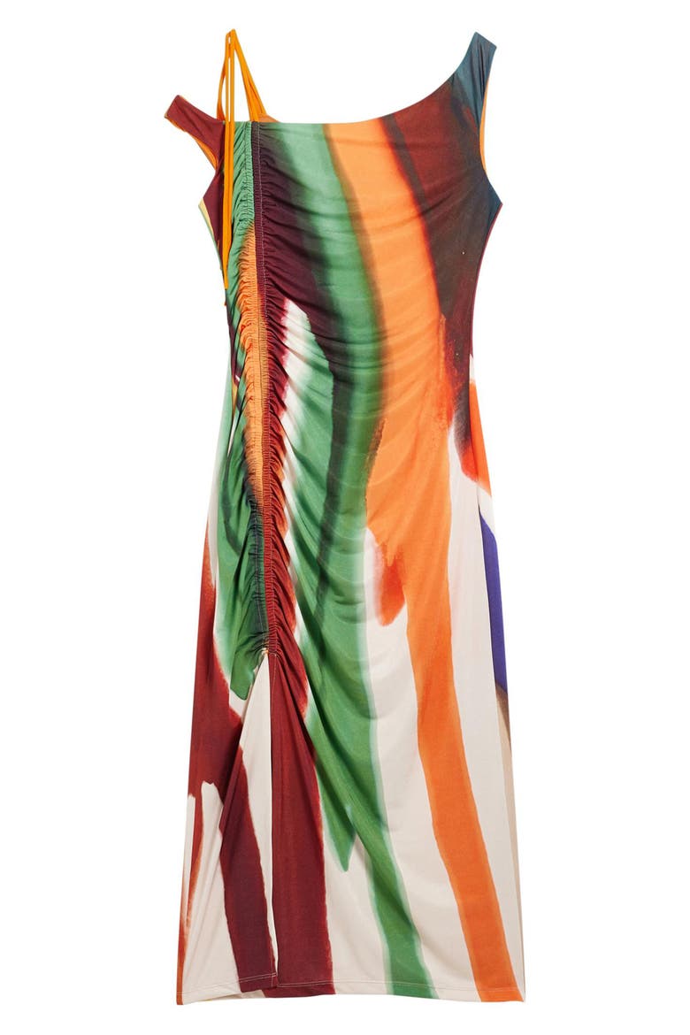 Stripe Asymmetric Dress, Alternate, color, OFF WHITE