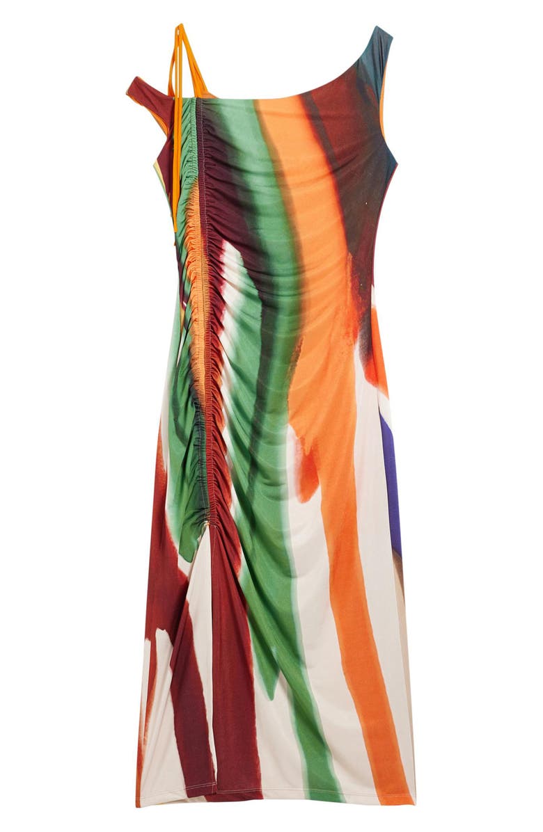 Desigual Stripe Asymmetric Dress, Alternate, color, 