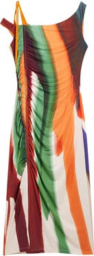 Desigual Stripe Asymmetric Dress