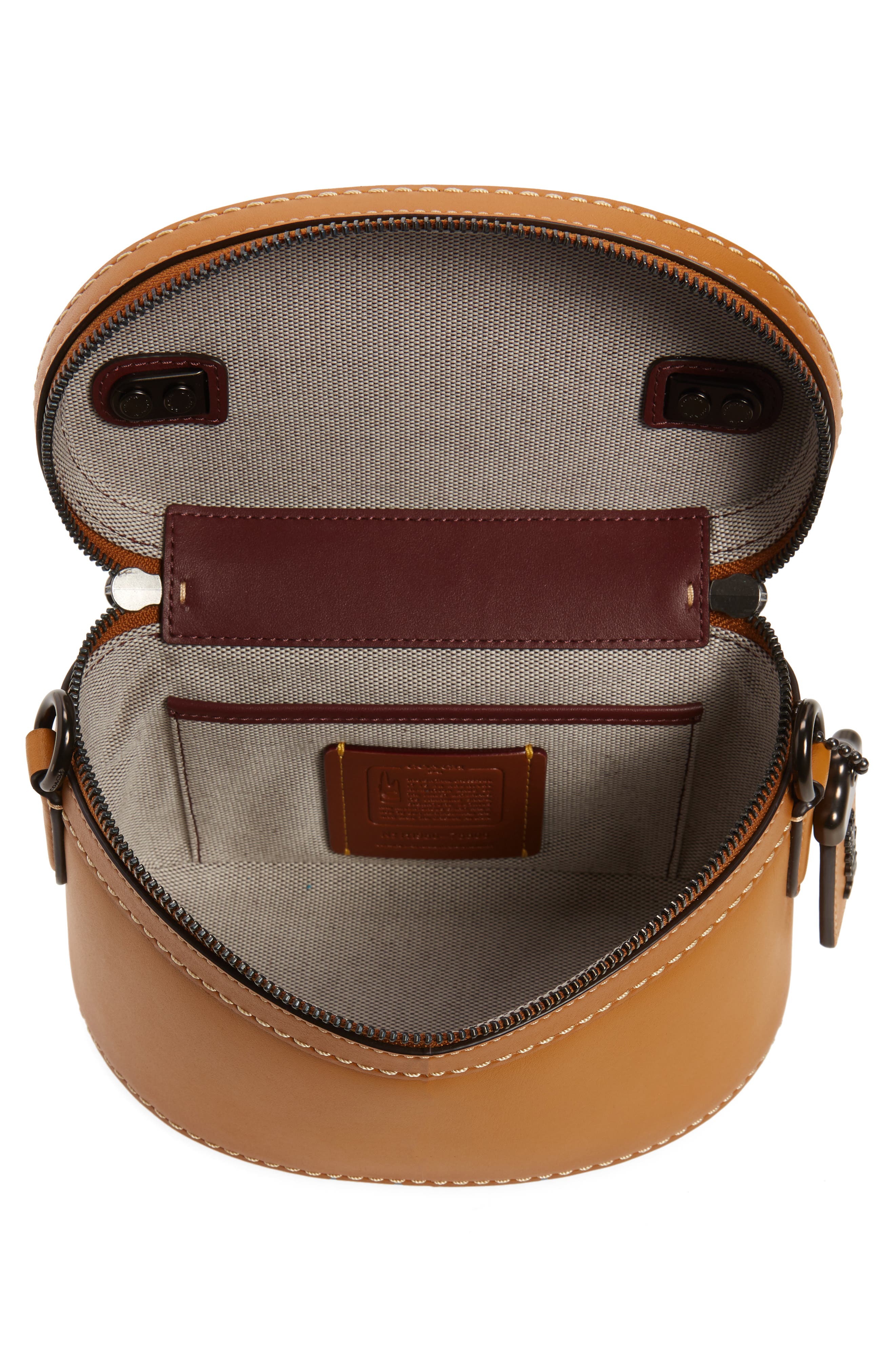 Trail Leather Crossbody Bag, Alternate, color, MUSTARD
