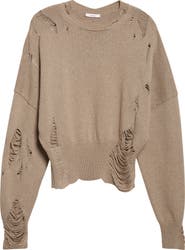 Haikure Marcy Ripped Wool & Cotton Sweater