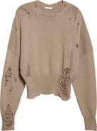 Haikure Marcy Ripped Wool & Cotton Sweater