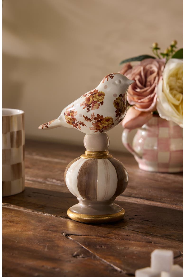 Wild Rose Bird Set of 2 Figurines, Alternate, color, BROWN
