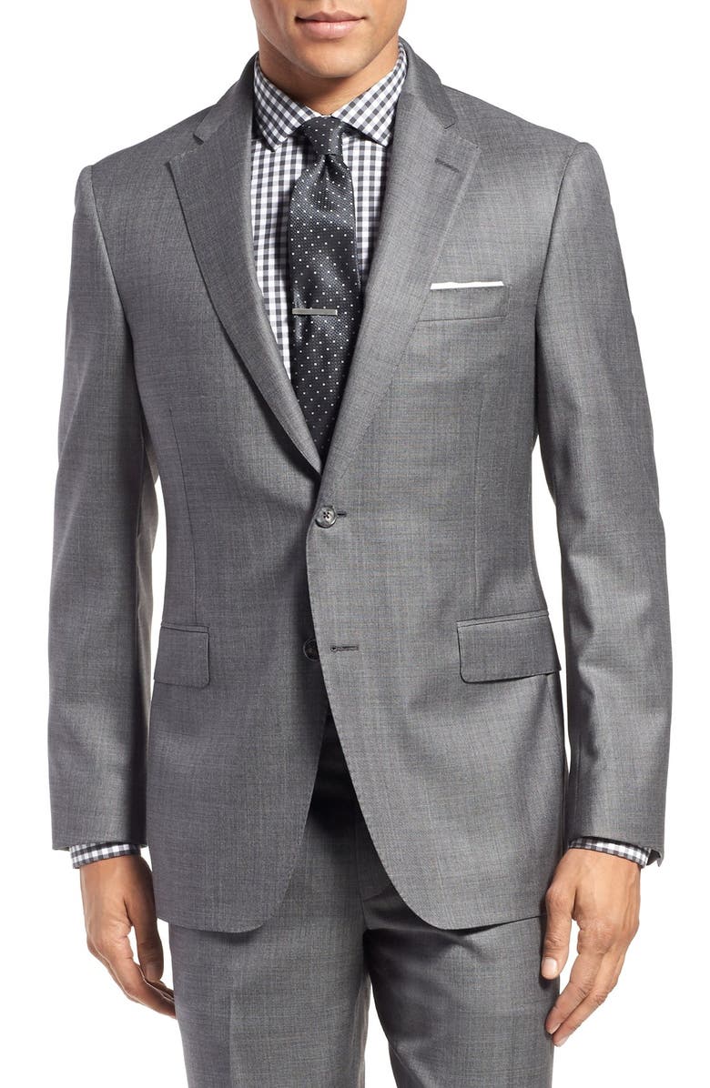 Samuelsohn Beckett Classic Fit Solid Wool Suit, Alternate, color,
