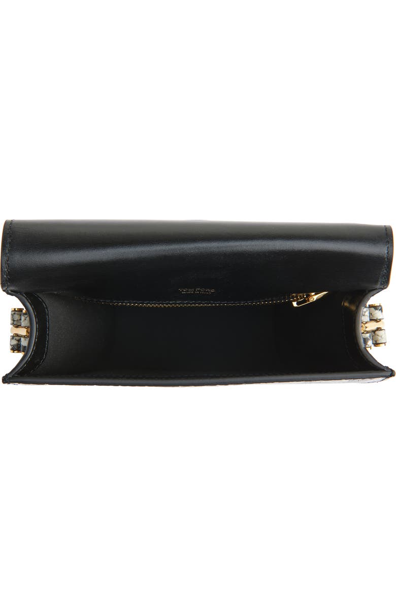 Victoria Beckham 202 Distressed Leather Shoulder Bag, Alternate, color, Black