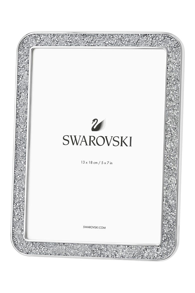 Minera Crystal Picture Frame, Main, color, SILVER TONE