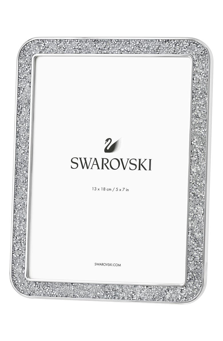 Swarovski Minera Crystal Picture Frame, Main, color, Silver Tone
