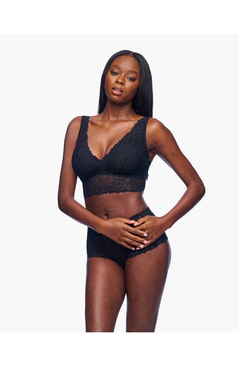 Cosabella Carmela Curvy Plunge Bralette, Main, color, Black