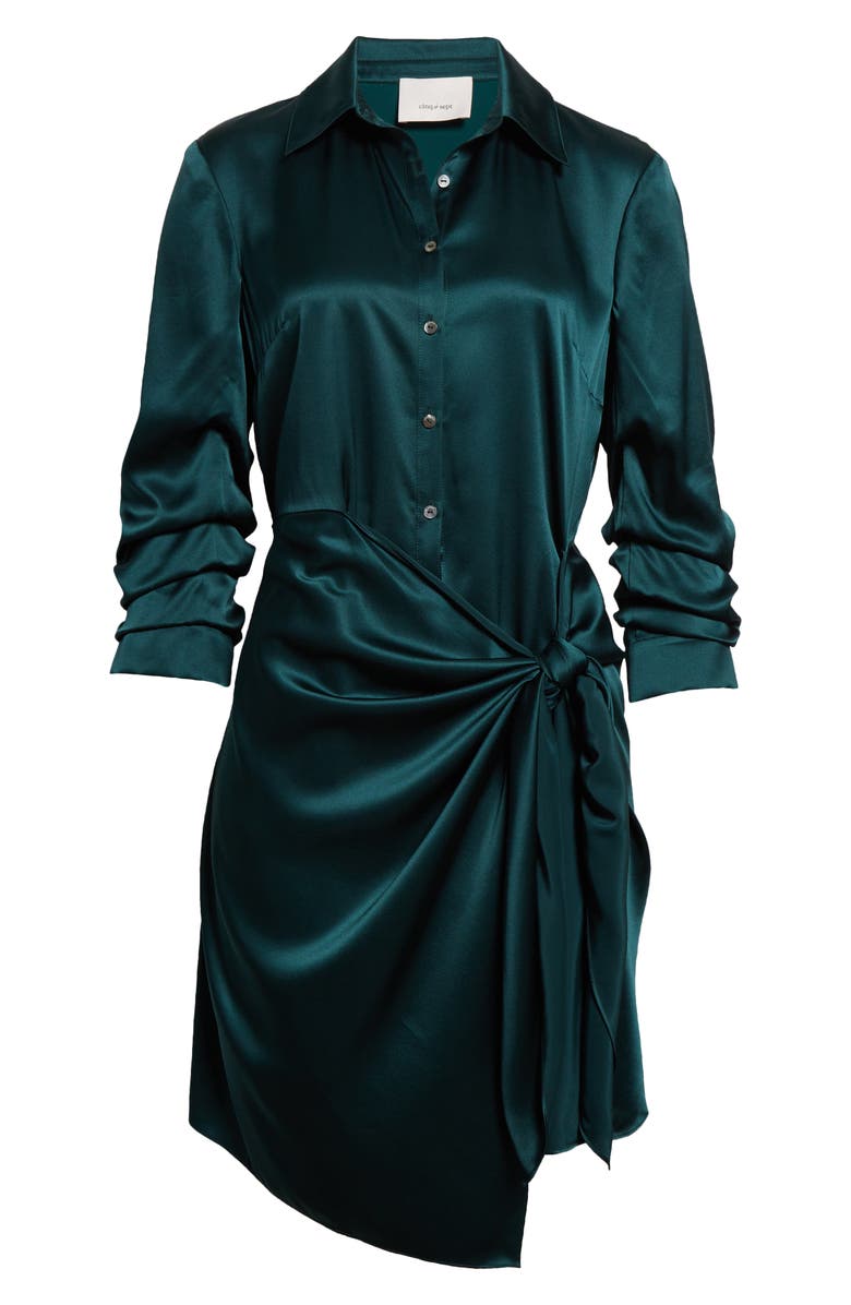 Cinq à Sept Jacey Silk Shirtdress, Alternate, color, 