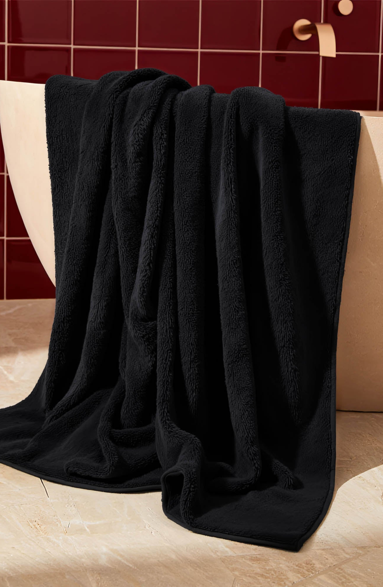 Italic Ultraplush Australian Cotton Bath Sheets, Alternate, color, Black