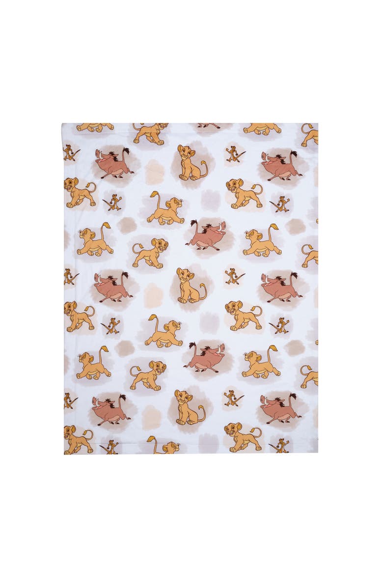 Disney Baby Lion King Safari Soft White Fleece Baby Blanket, Alternate, color, White