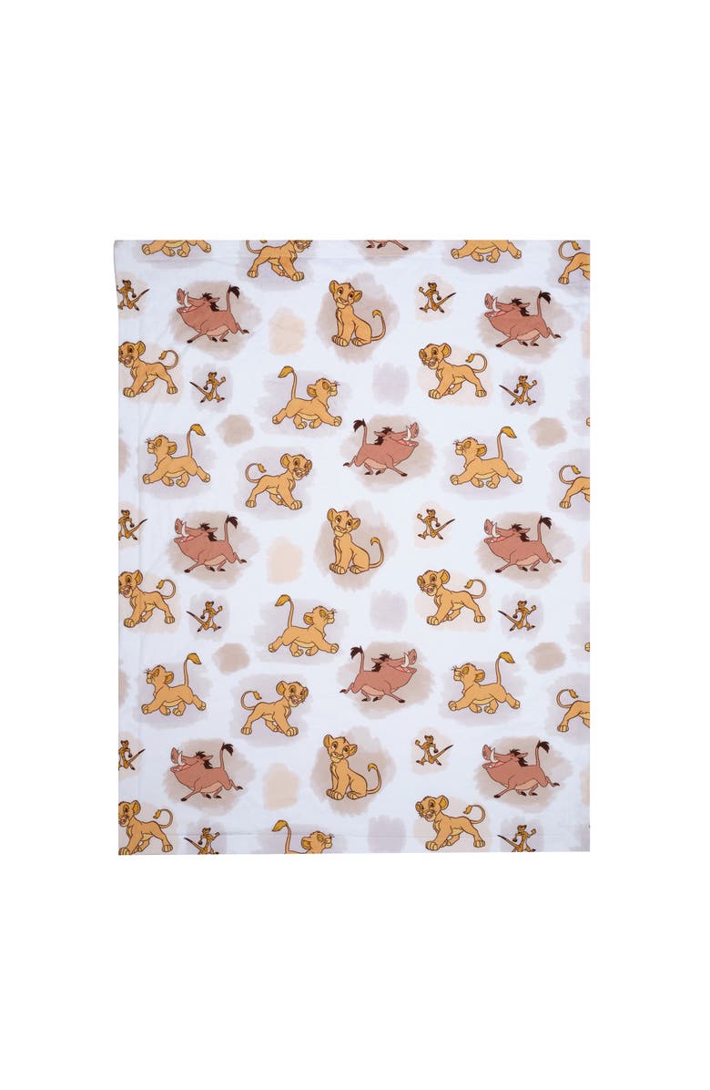 Lambs & Ivy Disney Baby Lion King Safari Soft White Fleece Baby Blanket, Alternate, color, White