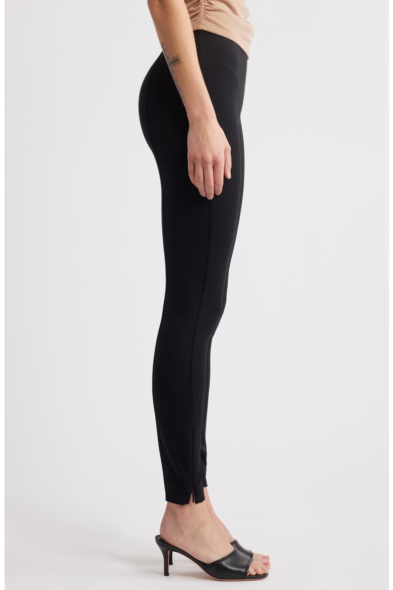 SPANXsupersmooth™ PerfectFit Ponte Zip Leggings, Alternate, color, CLASSIC BLACK