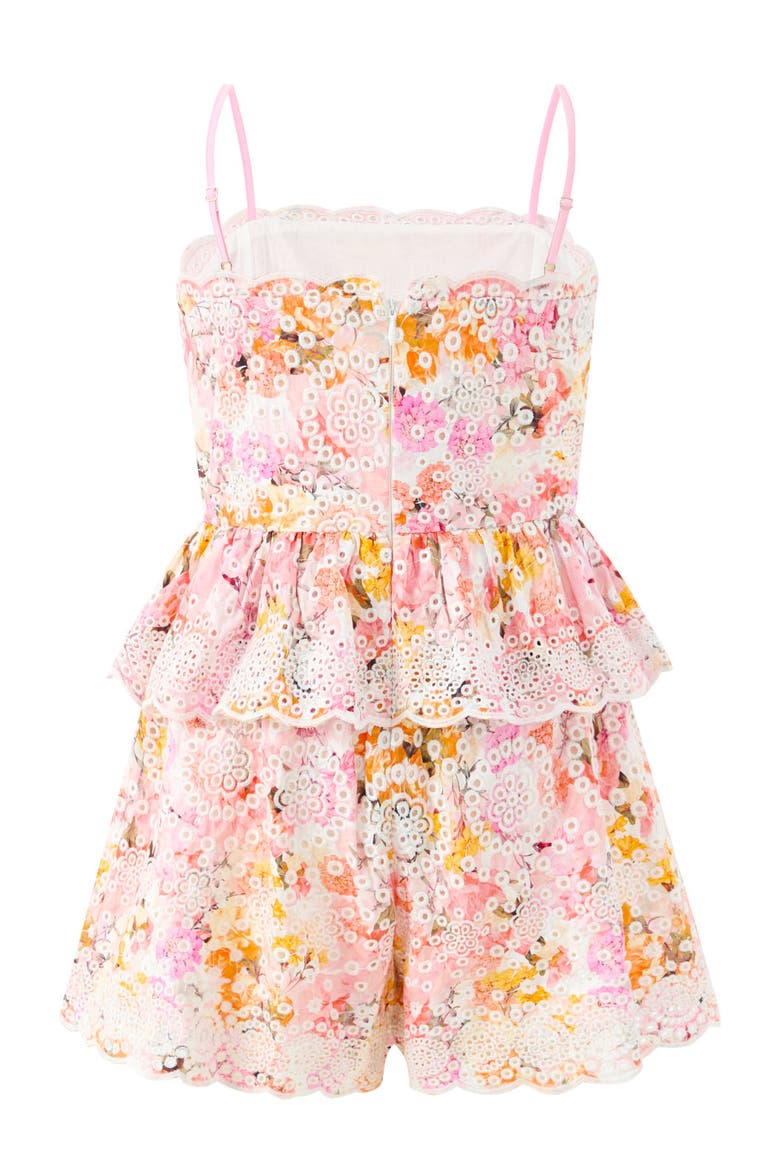 Alessia Cotton Embroidered Romper, Alternate, color, Floral