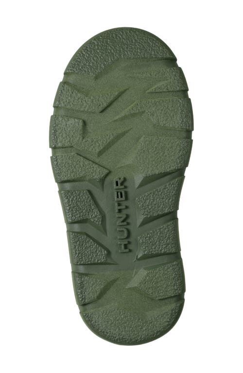 Hunter Kids' Cuddle Lug Sole Insulated Waterproof Snow Boot In Green