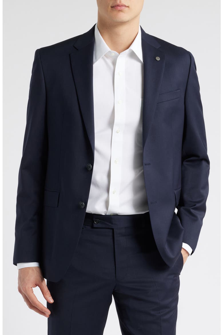 Ross Slim Fit Navy Stretch Wool Suit Jacket, Main, color, NAVY