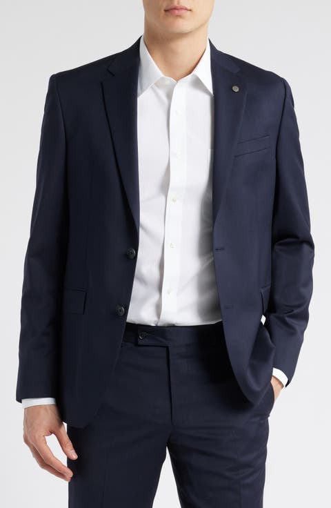 Ross Slim Fit Navy Stretch Wool Sport Coat