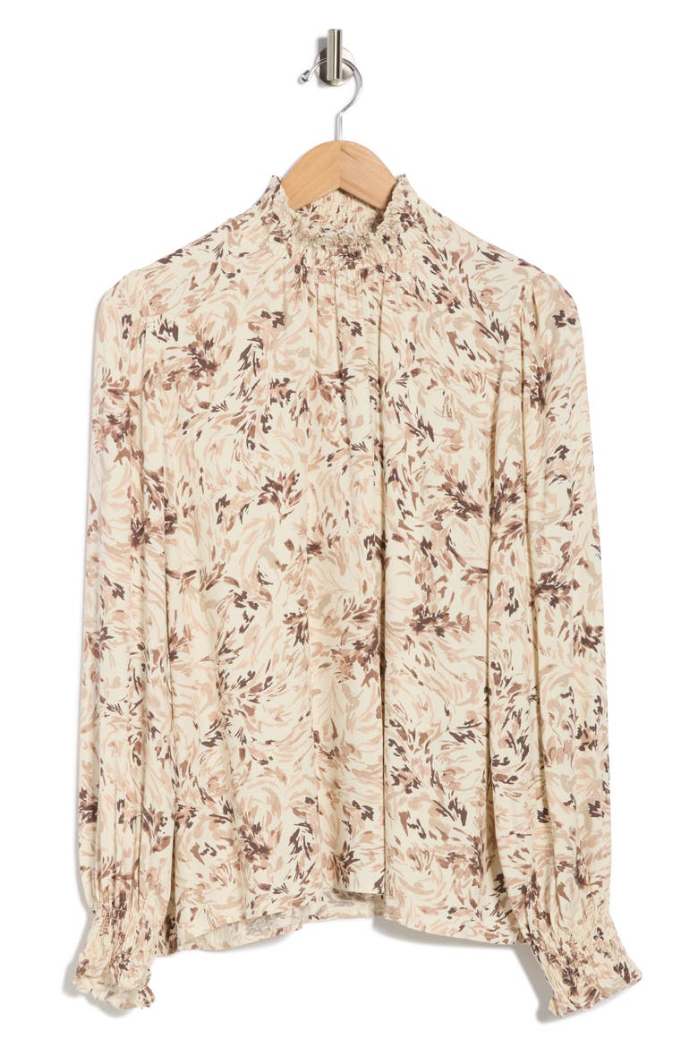Brie Crepe Shirt, Alternate, color, SCATTERED FLORAL