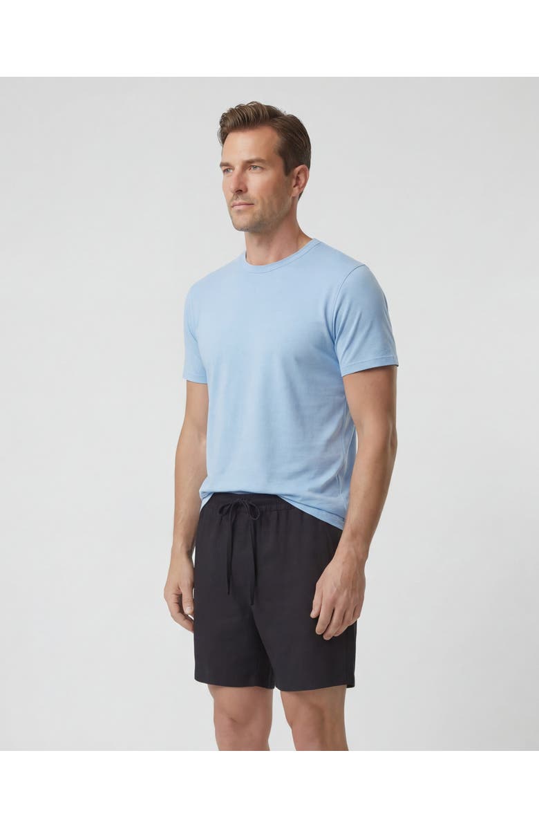 Lords of Harlech Solid Linen Drawstring Short, Alternate, color, Black