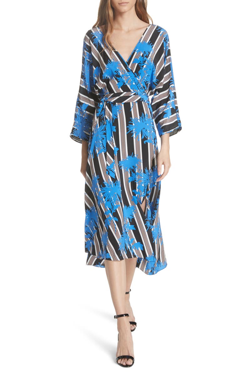 DVF Eloise Silk Wrap Midi Dress, Main, color, 