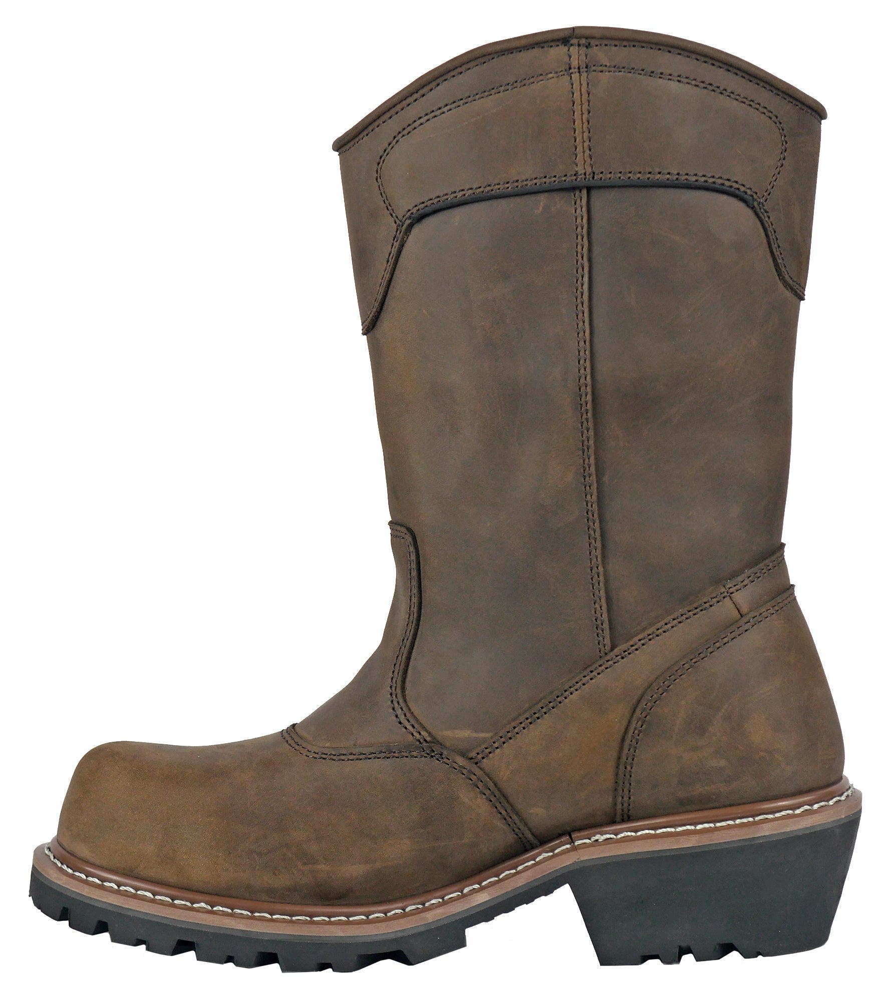 Hoss Boot Company HOSS Buford Logger Pull On Composite Toe Work Boot, Alternate, color, Brown