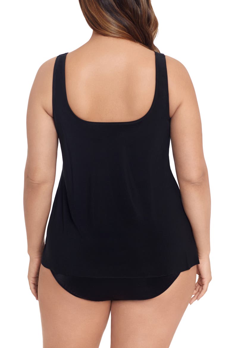 Illusionists Ursula Swim Top, Alternate, color, BLACK