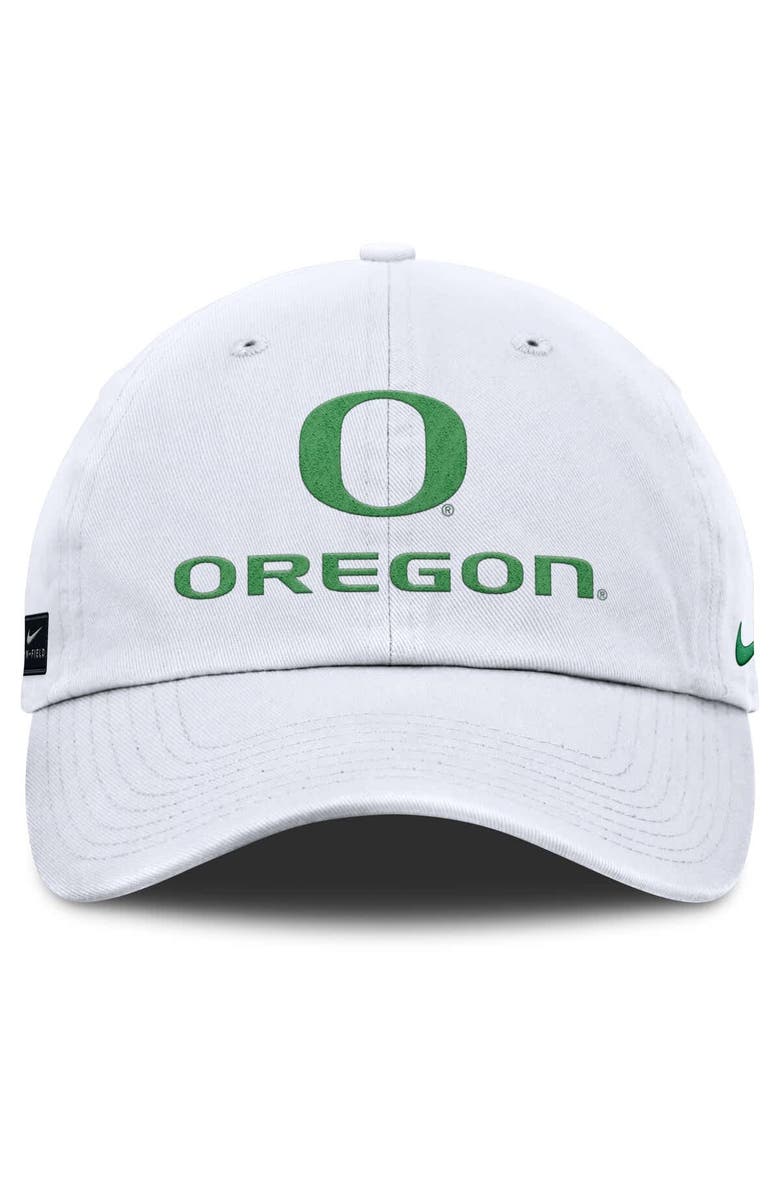 Nike Men's Nike White Oregon Ducks 2025 Sideline Club Adjustable Hat, Alternate, color, 