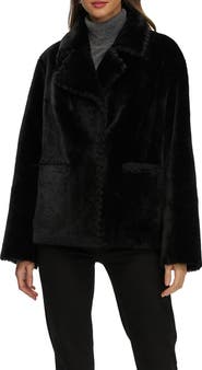GORSKI Reversible Genuine Shearling Jacket with Embroidered Trim