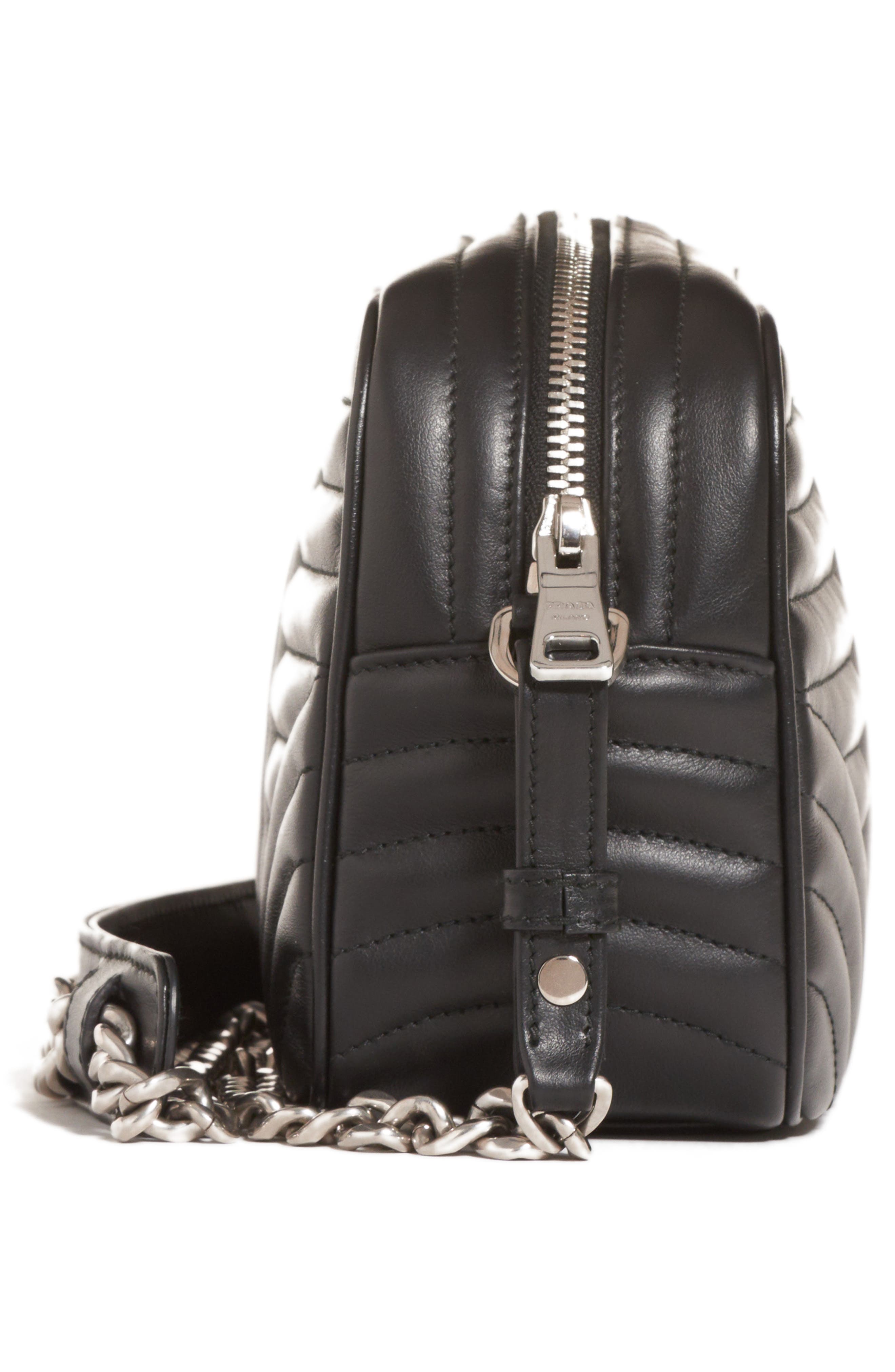 Prada Small Quilted Leather Camera Bag, Alternate, color, 