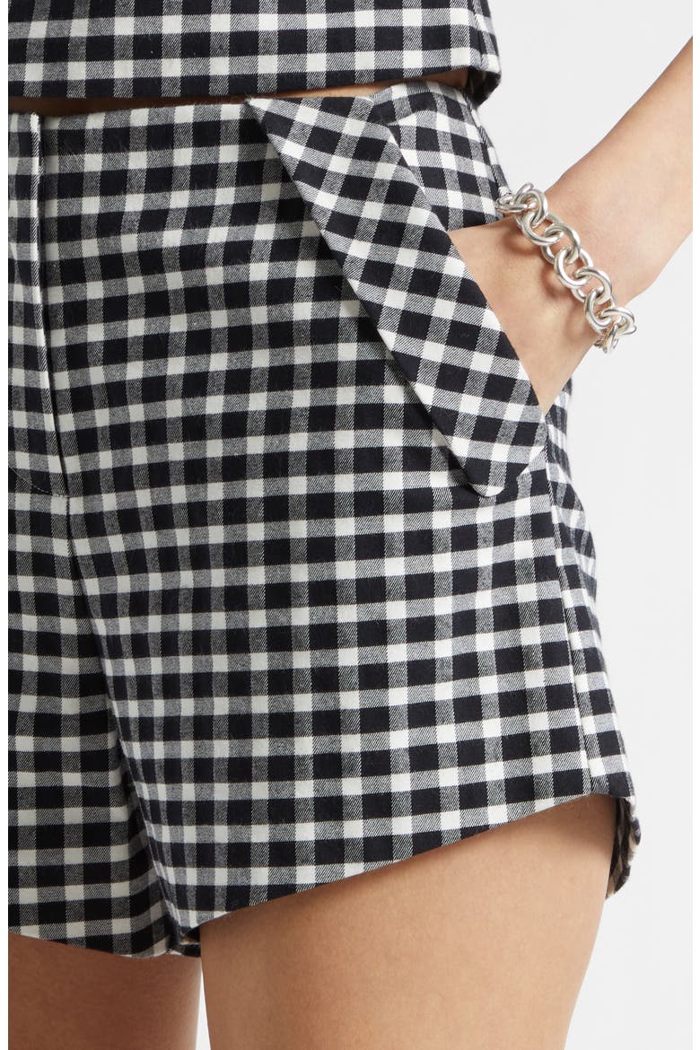 Chiara Check Shorts, Alternate, color, BLACK/ WHITE