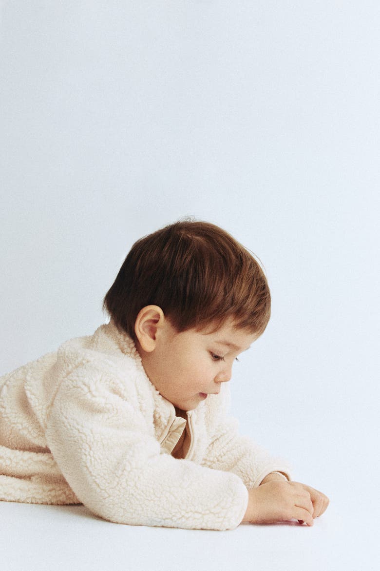 Teddy Jacket, Alternate, color, Light beige