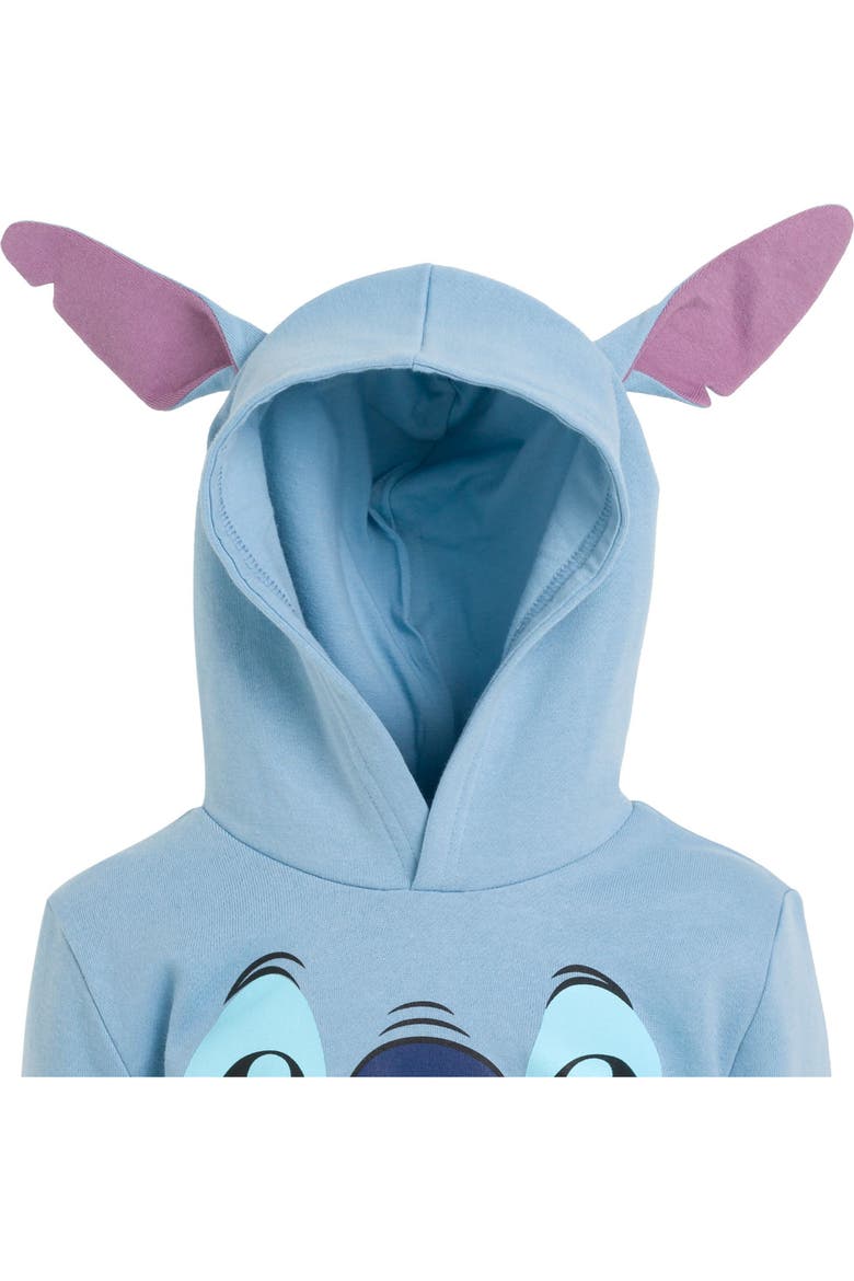 Lilo & Stitch Fleece Hoodie, Alternate, color, Stitch Light Blue