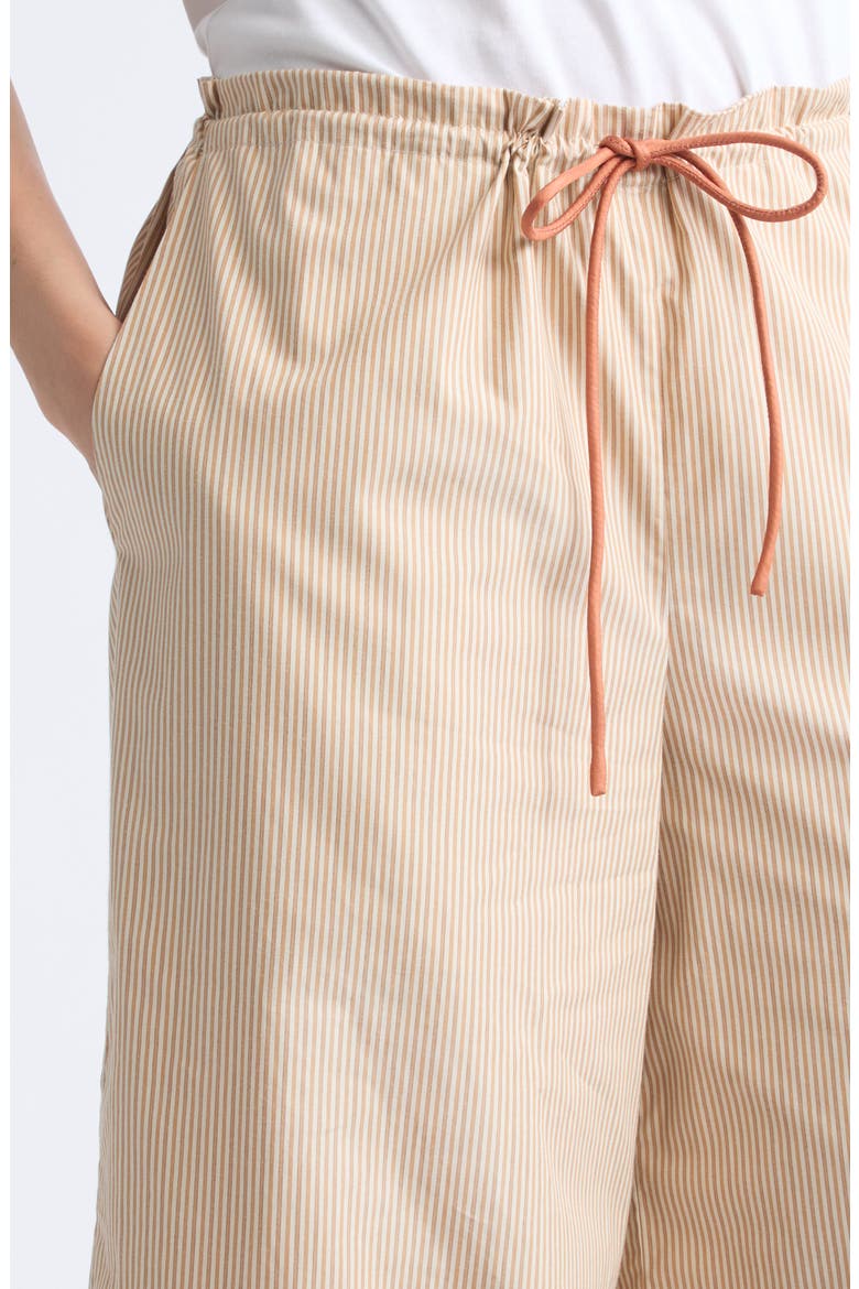 Wesley Wide Leg Cotton Drawstring Pants, Alternate, color, APRICOT
