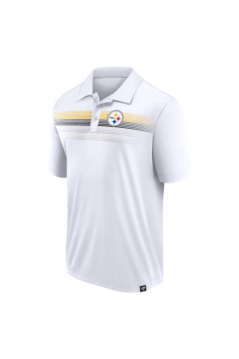 Men's Fanatics Branded White Pittsburgh Steelers Victory For Us Interlock Polo, Alternate, color, White